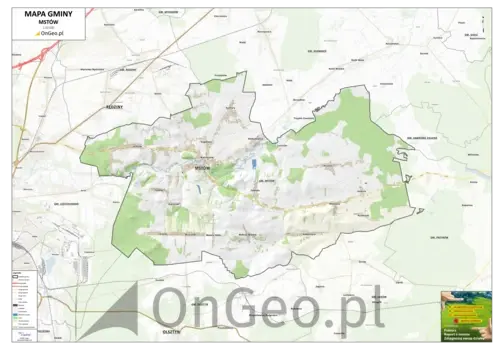 Mapa gminy Mstów